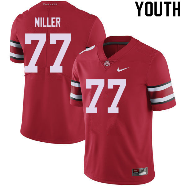Youth #77 Harry Miller Ohio State Buckeyes College Football Jerseys Sale-Red
